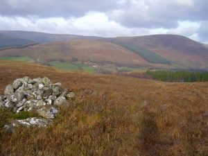 View from the last coffin cairn towards Bohenie. © John Hutchison