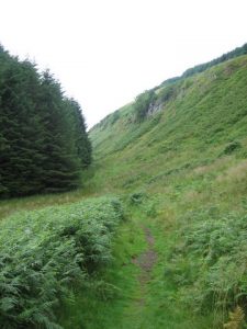 NN970015 looking SW along the Glenquey path back to Dollar (2008). © Robert Smallman, Geograph