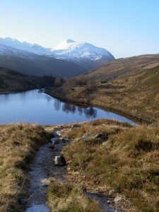 NN 240 608: Dubh Lochan in winter, taken from the path from Kinlochleven to Blackwater Dam. Garbh Bheinn beyond. , © Alan Reid, Geograph