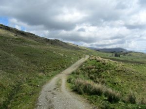 NN363235 Looking NE along the Old Military Road adopted by the West Highland Way in Glen Falloch (2014). © Chris Heaton, Geograph