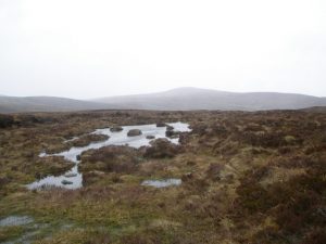 NH572825: looking NNW over bog and moorland beside the very indistinct track. © John Ferguson, Geograph