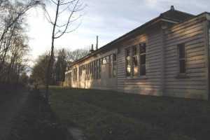 The former Cults Station (NJ 8974 0299), opened in 1855 and closed along with the rest of the branch line in 1966. Now (2003) used as a joiner's workshop. © Peter Ward, Geograph