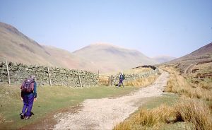 Well Path leading out of Durisdeer with Well Hill ahead. © Richard Webb, Geograph