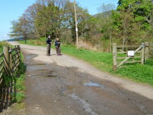 Start of the Gowk Stane Road at Milndavie Mill. © Richard Barron, Richard Barron