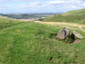 Pennine Way passing what may have been an old mark stone in the Cheviots. © Nate Pedersen, Nate Pedersen (Volunteer)