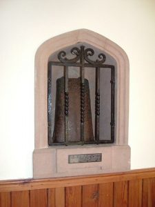 Saint Adamnan's Bell, Innerwick (2007). This bell now preserved within the church at Innerwick dates from the 8th century. St.Adamnan was the biographer of Saint Columba and was the 9th abbot of Iona. © ronnie leask, Geograph