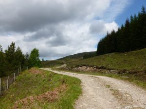 NN585478 looking NNW along the Kirk Road (2014). An old route from Loch Rannoch to the kirk at Innerwick in Glen Lyon. © Alan O'Dowd, Geograph