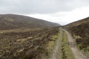 NN591515 Lairig Ghallabhaich looking south (2015). A pass with a rough road, between Glen Lyon and Loch Rannoch. © Richard Webb, Geograph
