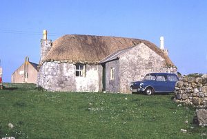 NF757364: Gatliff hostel at Howmore, taken in 1970. Back then, the hostel was very basic indeed, providing only shelter and a bunk to sleep on. Cooking facilities were minimal and there was no water or indoor sanitation. © Anne Burgess, Geograph