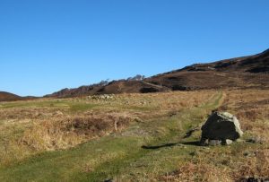 The Moine Path as it leaves the road at the southern end of Loch Hope. © Stuart Meek, Geograph