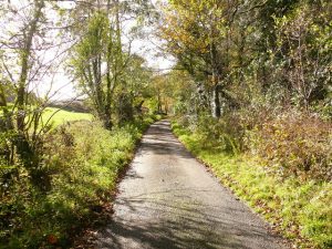 NX416671 looking WSW along the Old Edinburgh Road towards Minnigaff with Cumloden Wood right of picture. Here for a short distance, the old road still forms part of the modern road network. © Andy Farrington, Geograph