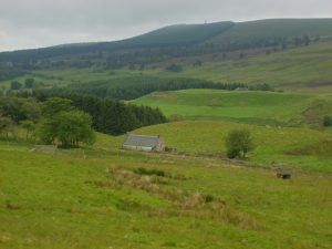 NO382638 looking SSW towards Brocklas and the rooftop of Middlehill Cottage in the distance (2011). © jamesnicoll, Geograph