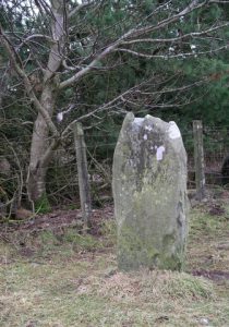 NT519579: Standing stone, Tollishill. © Chris Eilbeck, Geograph