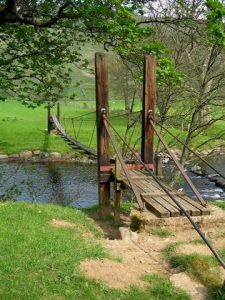 Across the bridge. © Mary and Angus Hogg , Geograph