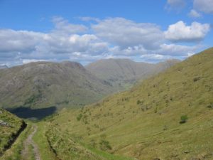 Mam Barrisdale - a Knoydart trunk road.On the pass looking north. The quality of the path can be seen. © Richard Webb, Geograph