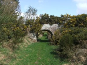 This old track runs from Wellhouse to Blairdhu, and at this point runs under the disused railway which used to run from Muir of Ord to Tore. © David Maclennan, Geograph