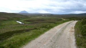 Track south of Dalganachan. The buildings pictured in the distance form part of The Glutt. I think the larger hill is Morven and just to its right would be Small Mount. © Stuart Milton, Geograph