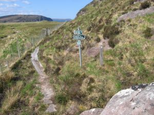 NC117010 looking west: path junction (2008). © Chris Wimbush, Geograph