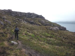 NC084018 looking ESE along the Postie's Path above the coast between Culnacraig and Blughasary (2010). So-called as it was the route of a postal delivery (twice a week for 2s 3d a time, that's 11.25p kiddies!) started in the 1860s. Those were the days!, © Karl and Ali, Geograph
