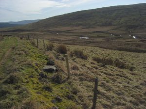 NS 668 889: from the track on Ling Hill looking south, down to Backside Burn. © Andrew Smith, Geograph