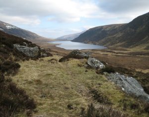 Loch a' Bhealaich. Looking east down the Crask - Kinbrace path. © Stuart Meek, Geograph