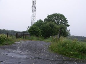 NS783909: Tinkers' Loan as it crosses the Greystale Road. This path goes across country, from Polmaise Road down beside the Bannock Burn to Chartershall Farm. © Robert Murray, Geograph