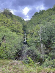 Waterfall across the River Leven © Andrew Moss